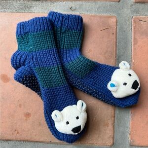 Vintage Bear Fluffy Socks Size Small